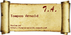Tompos Arnold névjegykártya
